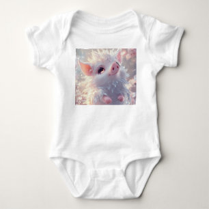 Body Para Bebê Leitão de Flor Encantado - Roupa de Bebê