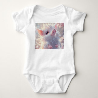 Body Para Bebê Leitão de Flor Encantado - Roupa de Bebê