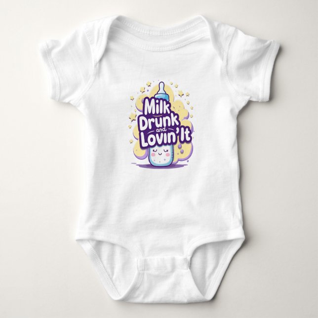Body Para Bebê Leite Bebado e Lovin’ It - Cute Baby Cote (Frente)