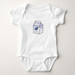 Body Para Bebê Leite de Vaca Kawaii - Blueberry japonesa