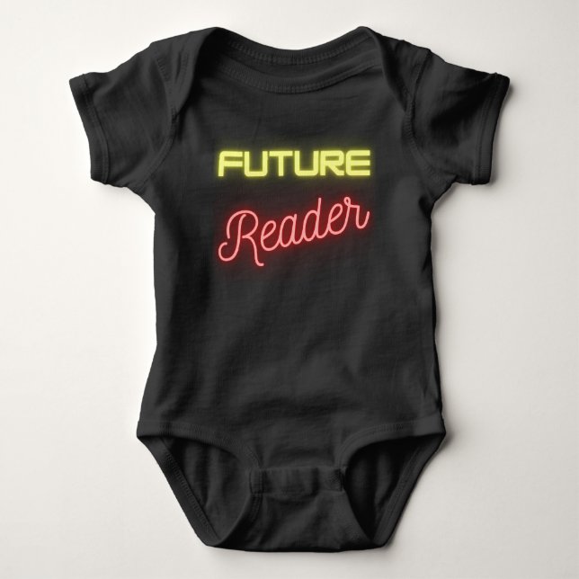 Body Para Bebê Leitor Futuro Amarelo Vermelho (Frente)