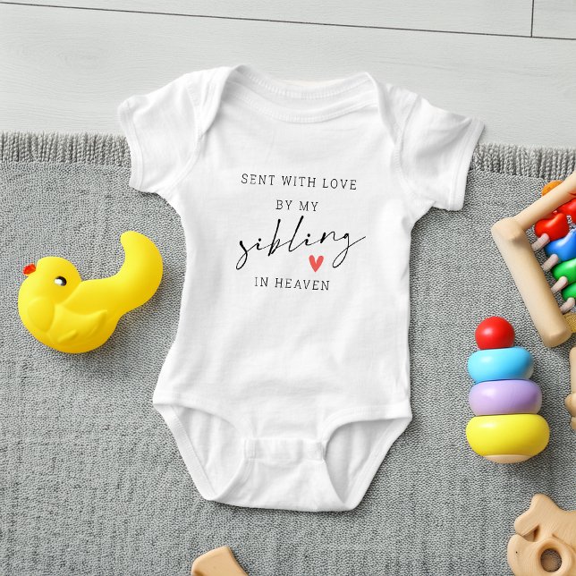 Body Para Bebê Lembrança Meu Irmão No Céu (Remembrance My Sibling In Heaven Baby Bodysuit)