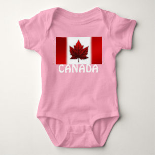 Body Para Bebê Lembrança One-piec da bandeira de Canadá do