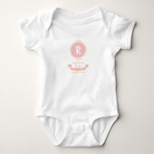 Body Para Bebê Lembranças personalizadas do monograma do bebé