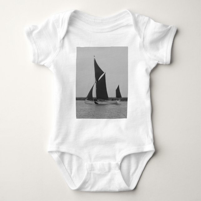 Body Para Bebê Lembrete de Barcaça de Vela (Frente)