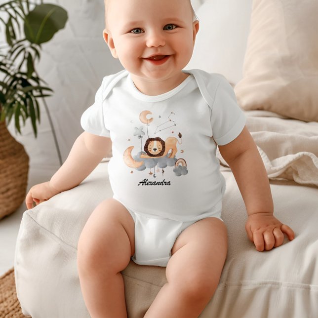 Body Para Bebê Leo Baby: A Majestade do Leão é Personalizada (Criador carregado)