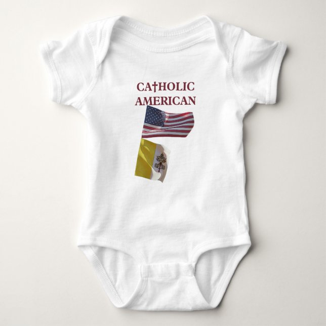 Body Para Bebê Leo Católico Americano 14 (Frente)