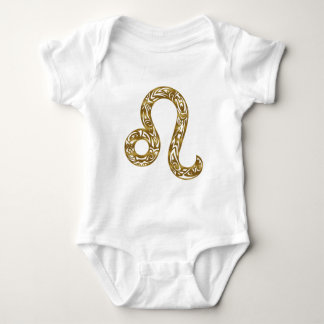 Body Para Bebê Leo Zodiac - Tribal Dourado