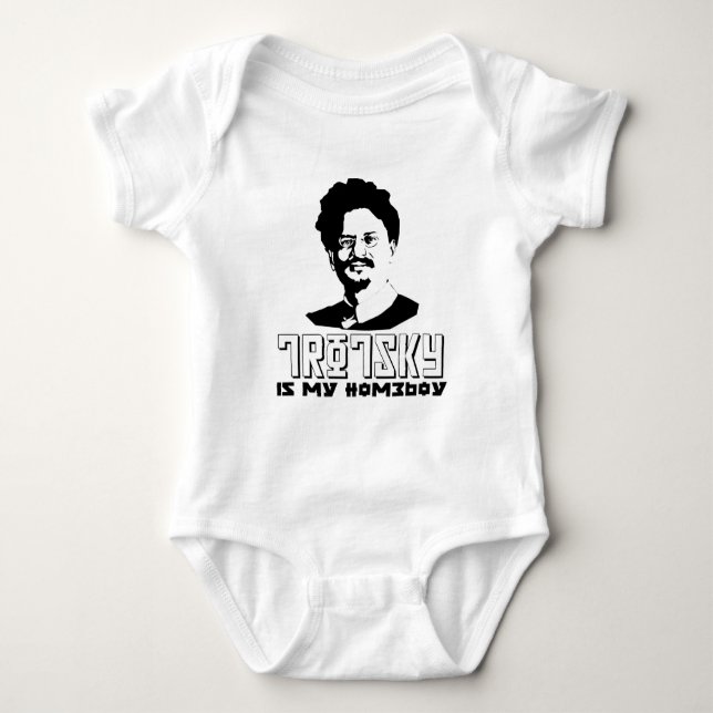 Body Para Bebê Leon Trotsky é meu ficar em casa (Frente)