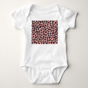 Body Para Bebê Leopard Exótico: Diversão Colorida Sem Costura.