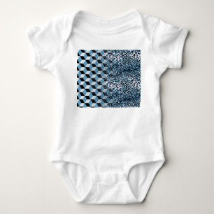 Body Para Bebê Leopard Geométrico, Design de Pele Animal.