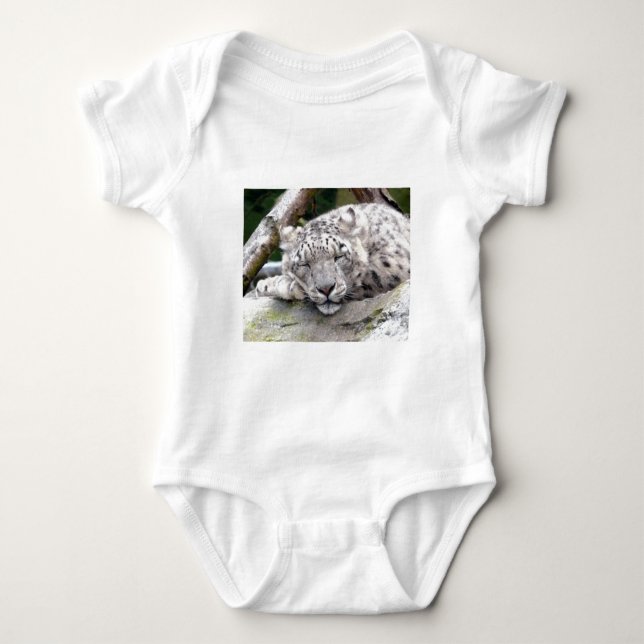 Body Para Bebê Leopardo de Neve - lindo! (Frente)