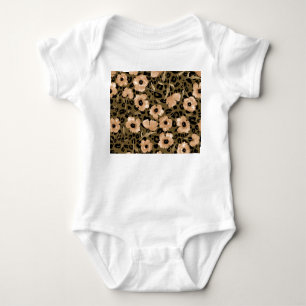 Body Para Bebê Leopardo Floral de Aquarela: Padrão Sem Fim