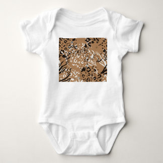 Body Para Bebê Leopardo moderno: padrão natural selvagem.