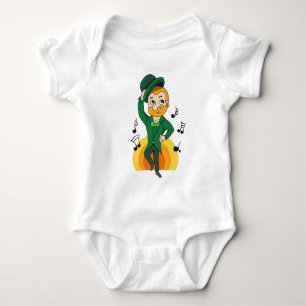 Body Para Bebê Leprechaun dançante, Rua.