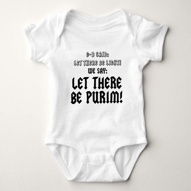 Body Para Bebê let there be purim (Frente)