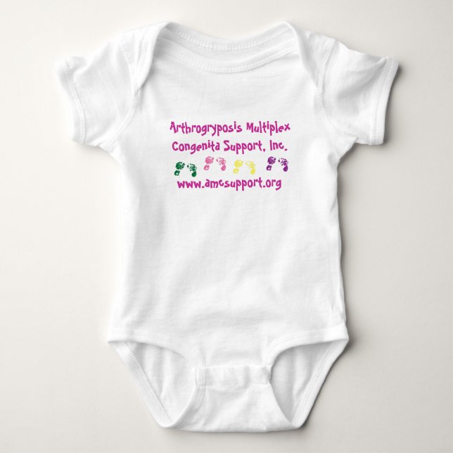 Body Para Bebê Letra cor-de-rosa Onsie de AMCSI (Frente)