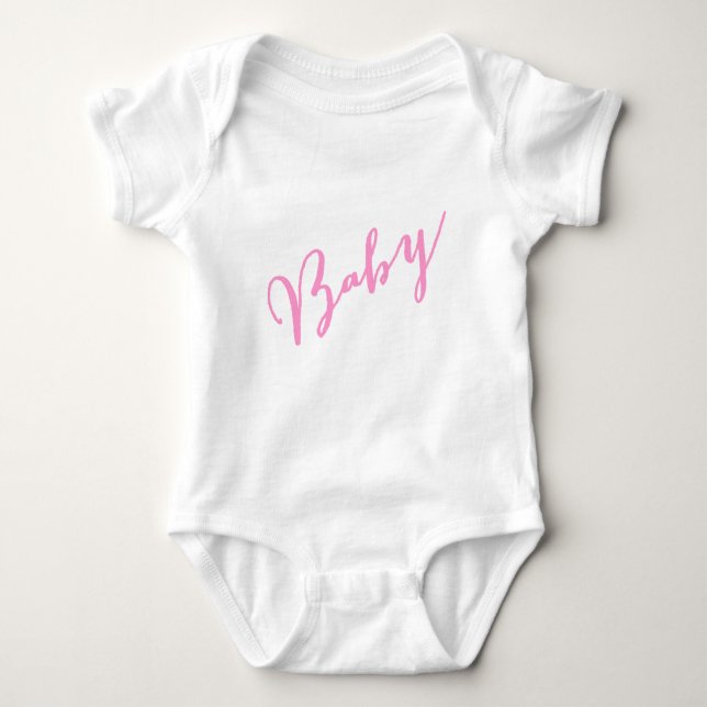 Body Para Bebê Letra Girly Baby Hand Lettered Script (Frente)