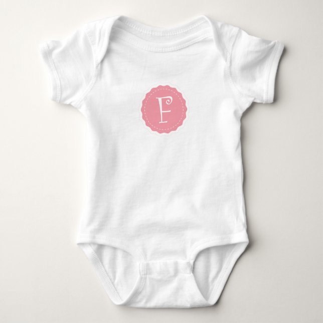 Body Para Bebê Letra personalizável "F" (Frente)