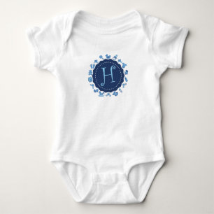 Body Para Bebê Letra personalizável "H"