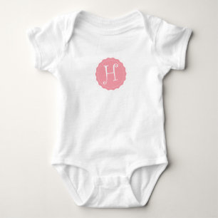 Body Para Bebê Letra personalizável "H"