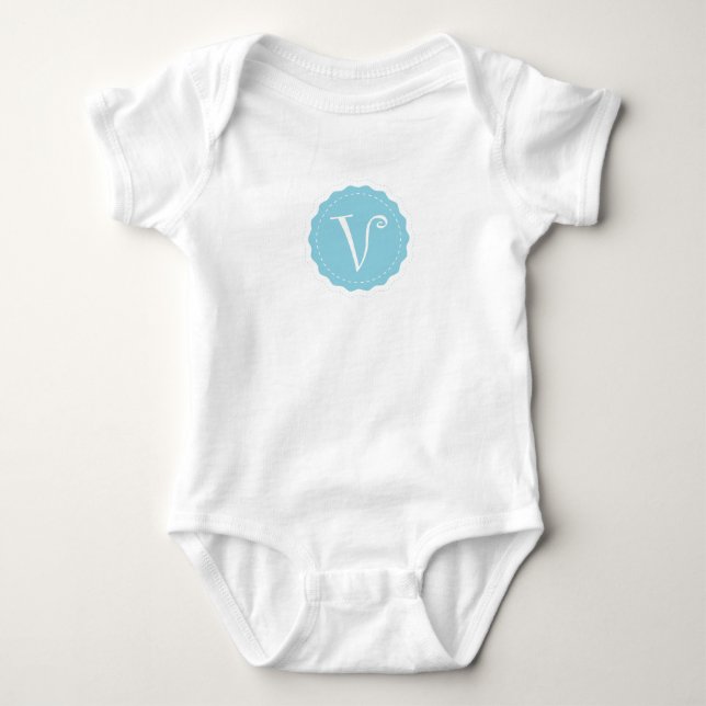 Body Para Bebê Letra personalizável "V" (Frente)