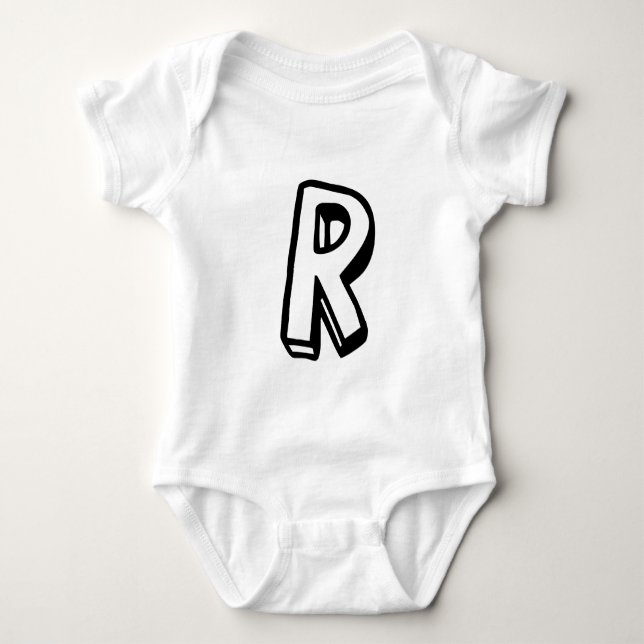 Body Para Bebê Letra R (Frente)