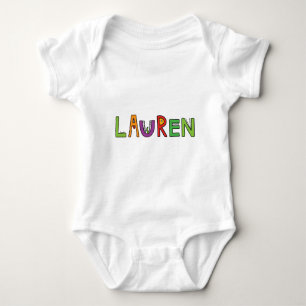 Body Para Bebê Letras do monstro de "Lauren"