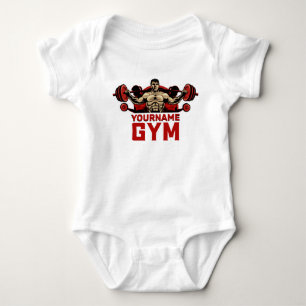 Body Para Bebê Levantamento do peso da GYM inicial da Malhação do