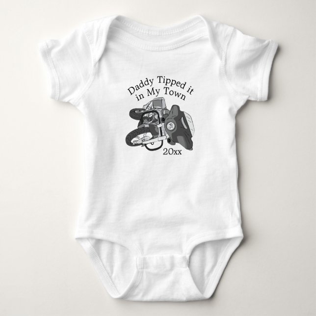 Body Para Bebê Leve-o para a moto-bicicleta T-shirt (Frente)