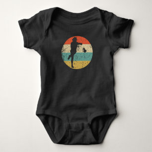Body Para Bebê Lewn Darts Player Silhouette Retro Lawn Darts