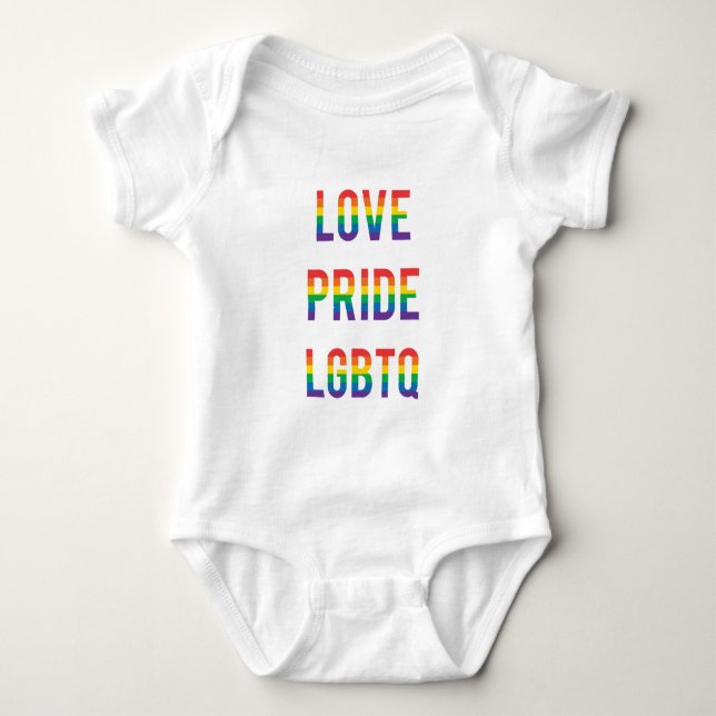 Body Para Bebê LGBTQ do Orgulho do Amor (Frente)