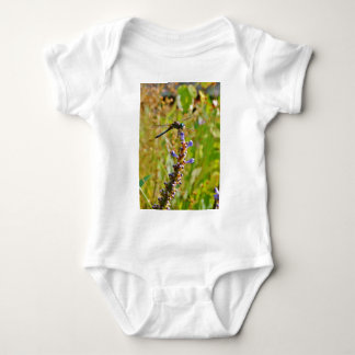 Body Para Bebê libélula de flor de lavanda