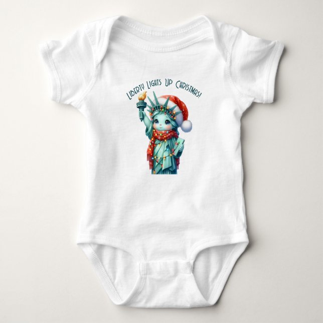 Body Para Bebê Liberty Lights Up Christmas (Frente)