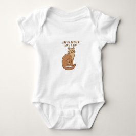 Body Para Bebê Life Is Better With a Cat – Cute Cat Lover Design