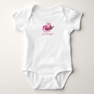 Body Para Bebê Lil' Cowgirl Rosa Cowgirl Hat Bebê Bodô