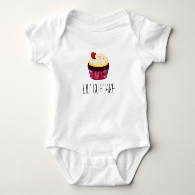 Body Para Bebê "Lil' Cupcake" bebê fofo (Frente)