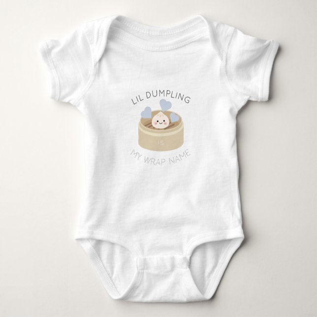 Body Para Bebê Lil Dumpling é o meu nome de merda Boy Baby Bodydr (Frente)