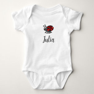 Body Para Bebê Lil' Ladybug "Nome da criança aqui" personalizado