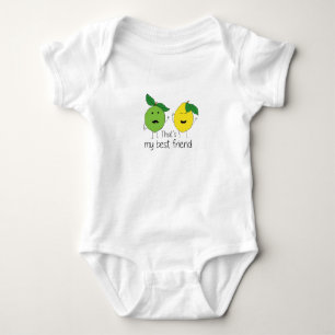Body Para Bebê Limão e Limão - Melhores Amigos BFF