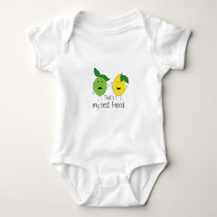 Body Para Bebê Limão e Limão - Melhores Amigos BFF