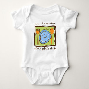 Body Para Bebê Limpe o TShirt orgânico do clube da placa