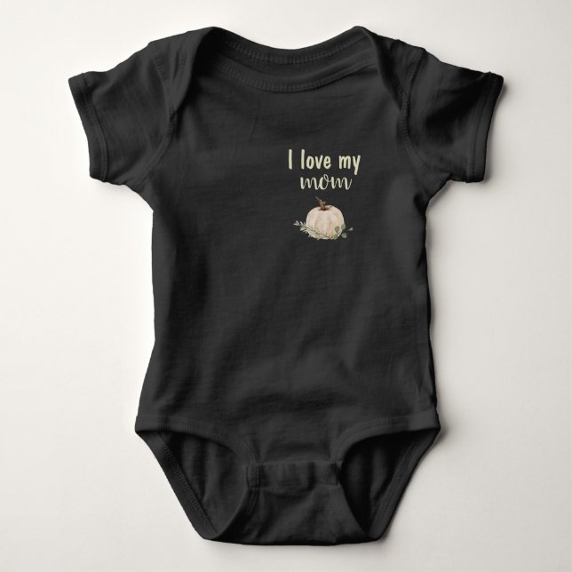 Body Para Bebê Linda Abobrinha Eu Amo Minha Mãe (Frente)
