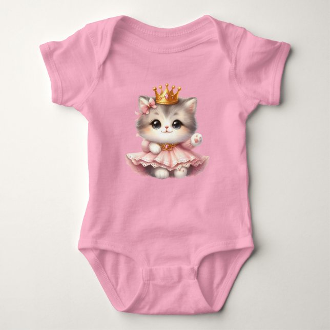 Body Para Bebê Linda Princesinha Gatinho (Frente)