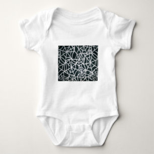 Body Para Bebê Linda teia zebra de Black and White Stripes.JPG