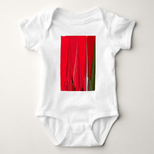 Body Para Bebê Linda Textura Vermelha e Verde - Abstrato