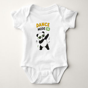 Body Para Bebê Lindo Body de Bebê Urso Panda "Modo Dança" Alterna