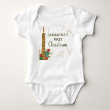 Lindo Castiçal Dourado Brilhante Primeiro Natal