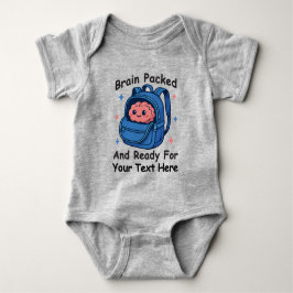 Body Para Bebê Lindo “Cérebro Pronto” Personalizável de Volta às