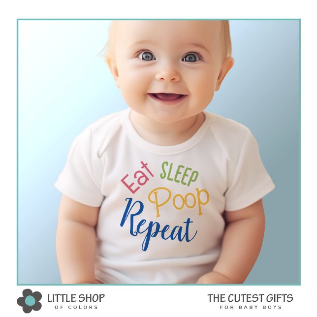 Body Para Bebê Lindo Comer Dormir Fezes Repetir (Criador carregado)